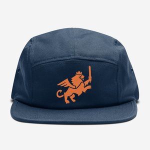 NEW FC Cincinnati Lion Logo 5 Panel Camper Strapback Hat NAVY